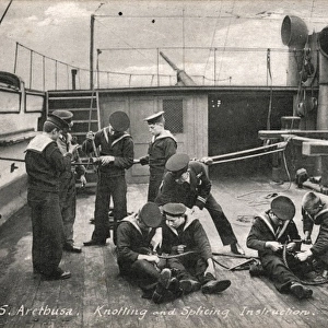 Knotting Class, Training Ship Arethusa, Greenhithe, Kent
