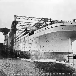 Launch of the Olympic at Belfast, 20Th October 1910