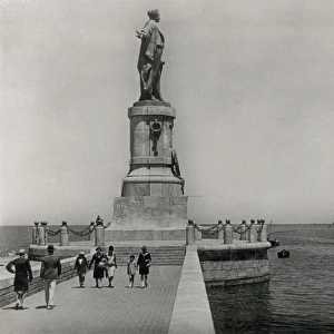 De Lesseps statue at the entrance of the Suez Canal, Egypt
