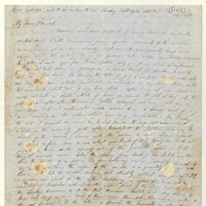 Letter written by Wallace, A. R, describing shipwreck and los