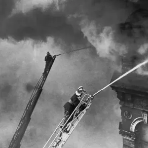 London Print: Farringdon Street Office Fire, 1934