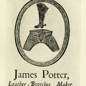 London Trade Card - James Potter, Leather Breeches Maker