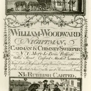 London Trade Card - William Woodward, Nightman