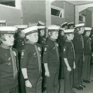 Lord Mountbatten inspecting Sea Scouts