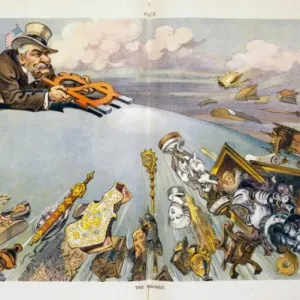 "The Magnet" Print, 1911: A Cartoon by John Morgan "The Magnet" Print, 1911: A Cartoon by John Morgan