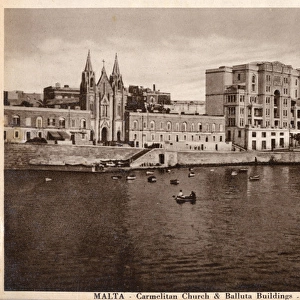 Malta - Carmelite Church and Balluta Buildings, St Julian s