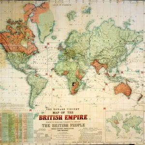 Maps and Charts Premium Framed Print Collection: British Empire Maps