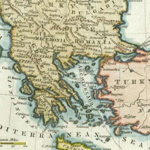 Maps and Charts Metal Print Collection: Albania