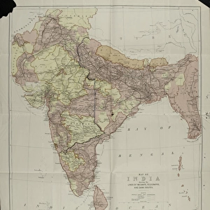 Map of India Shewing the Lines of Railways, Telegraphs?