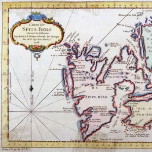 Map of Spitsbergen, Norway