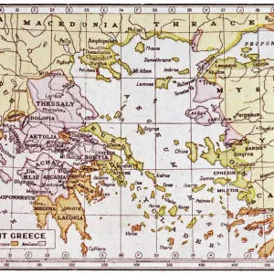 Map of Ancient Greece Print Map of Ancient Greece Print