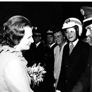 Margaret Thatcher meeting Metropolitan Police officers