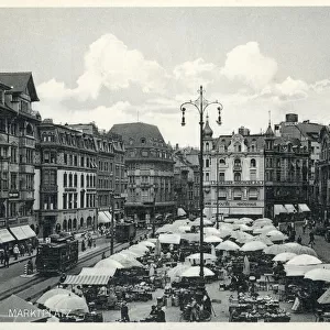 The marketplace - Basel in northwestern Switzerland