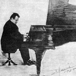 Max Reger at the Piano