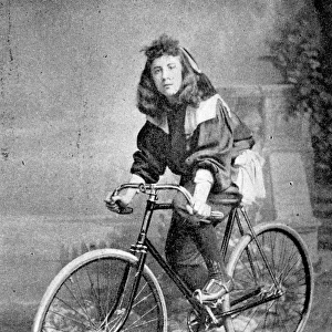 Miss Hutton on her Bicycle, 1895