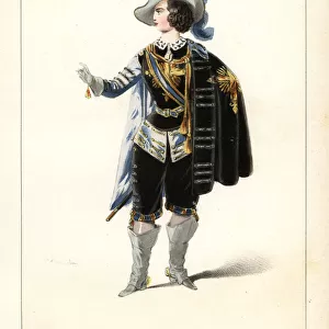 Mlle Nathalie in drag as the Chevalier d Essone, 1847
