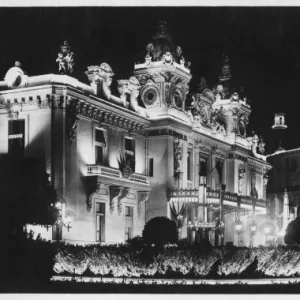 The Monte Carlo casino at night