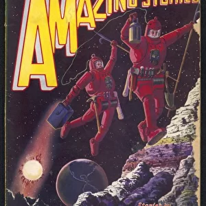 Moonstrollers, Amazing Stories scfi Magazine Cover