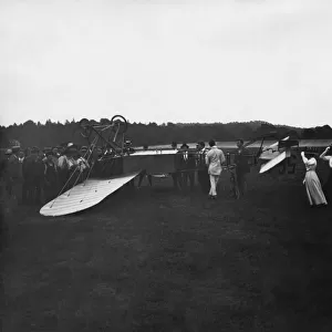 Morane-Soulnier Monoplane Upide-Down after an Accident