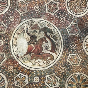 Mosaic with hunting scene. 4th c. Roman art
