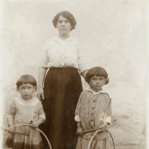 Mother and two daughters of Kostel (Podivin), Moravia