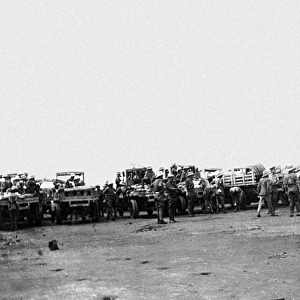 Motorised troop transport, Maktau Camp, Kenya, WW1