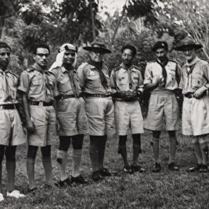 Mr F. Morgan with Scouts in Aden