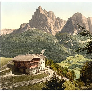 Mt. Surlon, peasant house near, Tyrol, Austro-Hungary