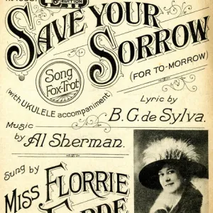 Music cover, Save Your Sorrow, sung by Florrie Forde