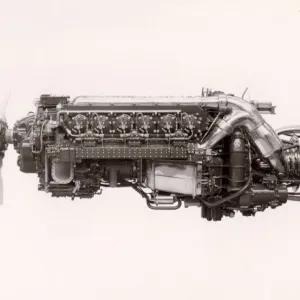 Napier Nomad compound diesel engine, port view