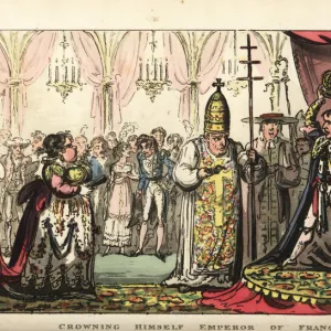 Napoleon Bonaparte crowning himself Emperor