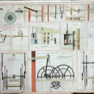 James Watt Steam Engine Print, c. 1770 James Watt Steam Engine Print, c. 1770