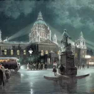 Ayuntamiento de Belfast bajo luces del agua