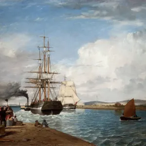 Barco de emigrantes Saliendo de Belfast