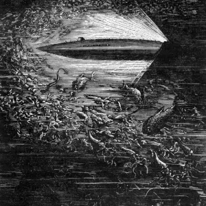 The Nautilus - 20,000 Leagues Under the Sea Print: 1870 The Nautilus - 20,000 Leagues Under the Sea Print: 1870