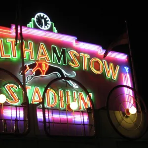 Neon Frontage at Walthamstow Dog Racing Stadium