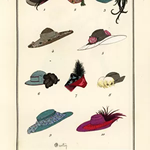 New hat designs by milliner Marcelle. Demay, 1912