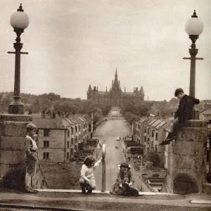 A View of Fettes College Print, Edinburgh, 1955 A View of Fettes College Print, Edinburgh, 1955
