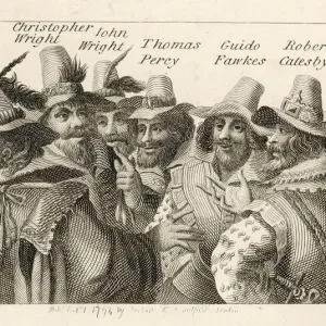 The Gunpowder Plot Conspirators Print - 1605 The Gunpowder Plot Conspirators Print - 1605