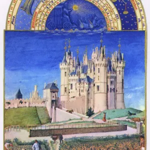 Les Tres Riches Heures du Duc de Berry - September Print Les Tres Riches Heures du Duc de Berry - September Print