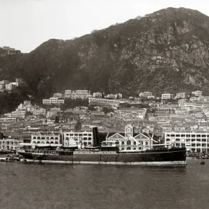 The Harbour and Peak, Hong Kong Print circa 1900 The Harbour and Peak, Hong Kong Print circa 1900