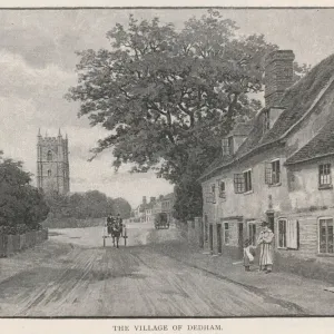 The Village Street, Dedham Print, circa 1860 The Village Street, Dedham Print, circa 1860