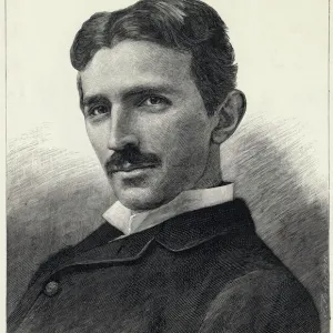 Nikola Tesla Print, 1856-1943 Nikola Tesla Print, 1856-1943