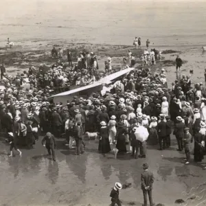 Norte de Yorkshire, Filey Sands - Bleriot Light Type Monoplane. Norte de Yorkshire, Filey Sands - Bleriot Light Type Monoplane.