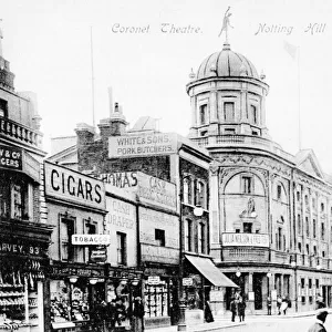 Notting Hill Gate and Coronet Theatre, West London