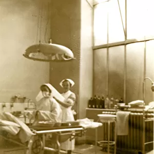 Nurses preparing for surgery