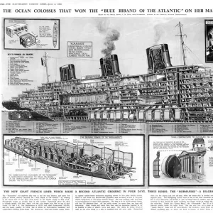 The ocean liner Normandie by G. H. Davis