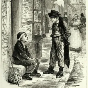 Oliver Twist meeting the Artful dodger