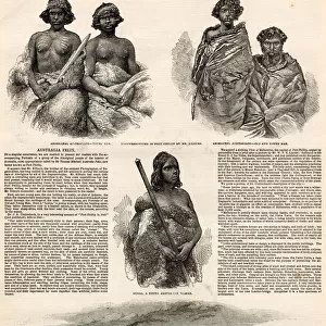 Page from The Illustrated London News reporting on the indigenous people of Australia