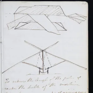 Page from the original notebook of George Cayley